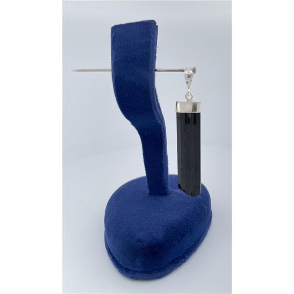 Sterling Silver Black Tourmaline Pendant