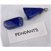 Image 5 : Lot of Two Lapis Lazuli Pendants Sterling Silver