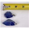 Image 4 : Lot of Two Lapis Lazuli Pendants Sterling Silver