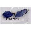 Image 5 : Lot of Two Lapis Lazuli Pendants Sterling Silver