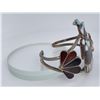 Image 4 : Zuni Thunderbird Sterling Silver Inlaid Bracelet