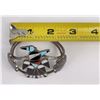 Image 5 : Zuni Thunderbird Sterling Silver Inlaid Bracelet