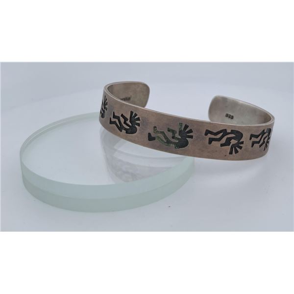 Navajo Sterling Silver Kokopelli Bracelet