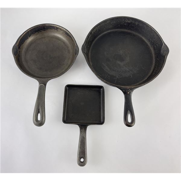 Collection of 3 Cast Iron Pans