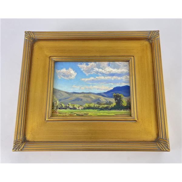 Taylor Lynde Not Wanting Day to End Oil on Board