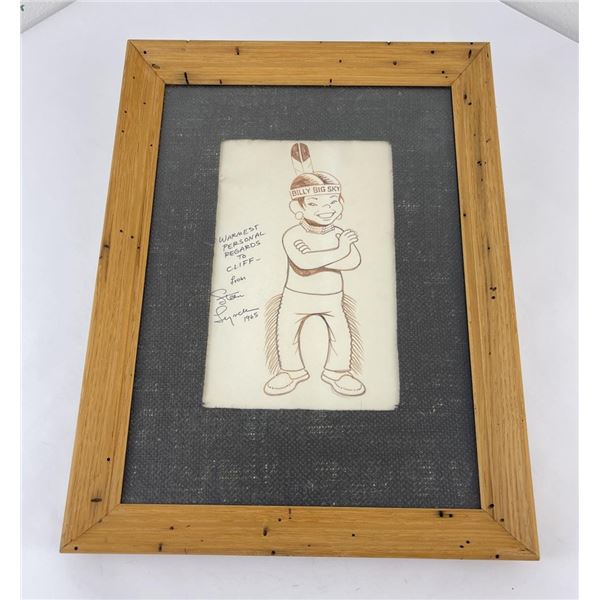 Stan Lynde Billy Big Sky Indian Drawing