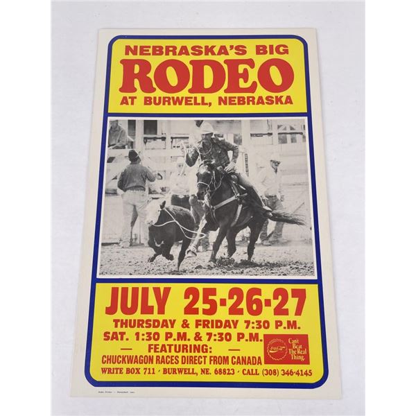 Nebraska's Big Rodeo Poster