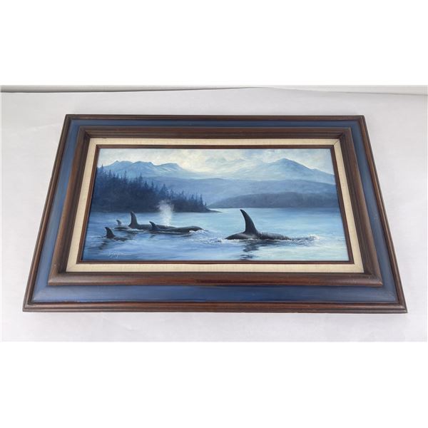Yvonne Taylor Alaska Orcas Painting