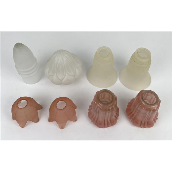 Collection of Antique Glass Lamp Shades
