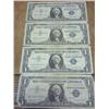 Image 1 : 4- One Dollar Silver Certificates (1957's)