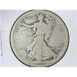 1917-D Obverse Mint Mark Walking Liberty Half