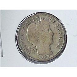 1909-S Barber Dime