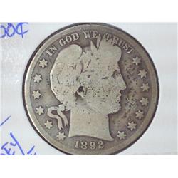 1892-S Barber Half Dollar (Key Date)