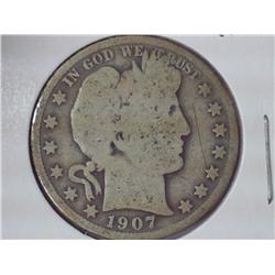 1907-D Barber Half Dollar