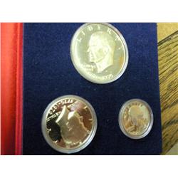 1976 US Bicentennial Silver 3 Coin Proof Set