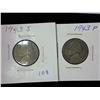 1943 P And 1943 S Jefferson War Nickel (Silver)