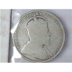 1910 Canada Twenty Five Cents