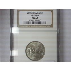 2006-D SMS Nevada Quarter NGC MS67