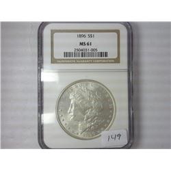 1896 Morgan Silver Dollar NGC MS61
