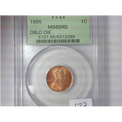 1995 Doubled Die Lincoln Cent PCGS MS65RD