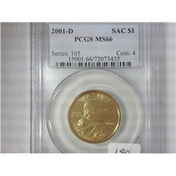 2001-D Sacagawea Dollar PCGS MS66
