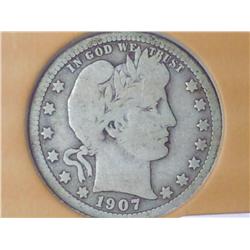1907 Barber Quarter