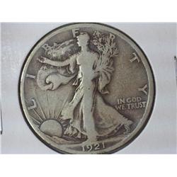1921-S Walking Liberty Half Dollar