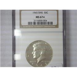 1965 SMS Kennedy Half NGC MS67 Star