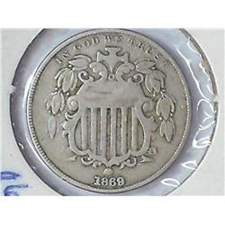 1869 Shield Nickel (Fine)