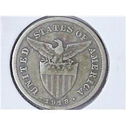 1918-S US/Philipinnes 20 Centavos (Silver)
