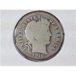 1916 Barber Dime