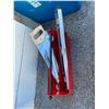 Image 1 : Saw, level, bar and tool box