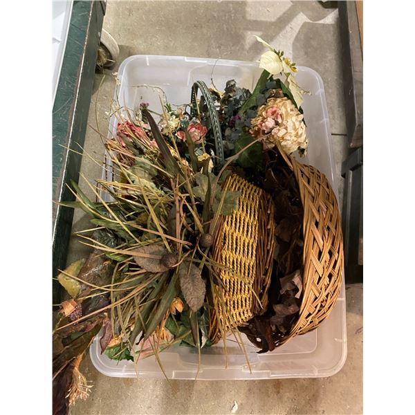Bin flower decor