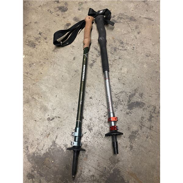 Two komperdell walking sticks