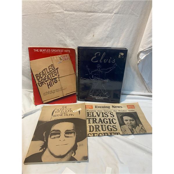 Elvis, Beatles and Elton John items