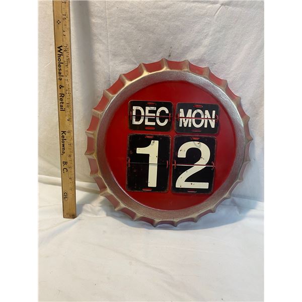 Bottle cap calendar