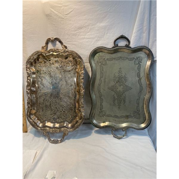 Two serving trays