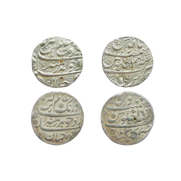 Aurangzeb (1659-1707 AD), Silver rupee (2 coins), a. Bareli mint