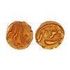 Image 1 : Maratha Confederacy, Gold fanam, Kolar mint, in the name of Alamgir II
