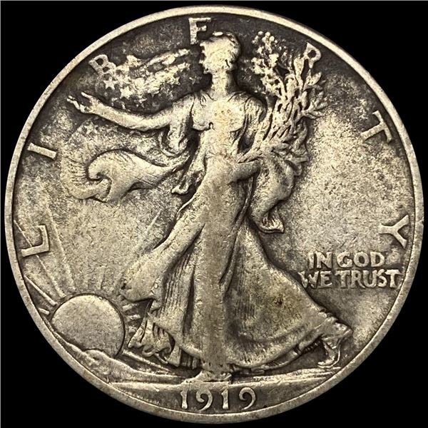 1919-S Walking Liberty Half Dollar ABOUT UNC