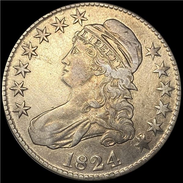 1824 Capped Bust Half Dollar ABOUT UNCIRCULATED