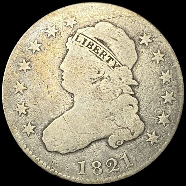 1821 Capped Bust Quarter NICELY CIRCULATED