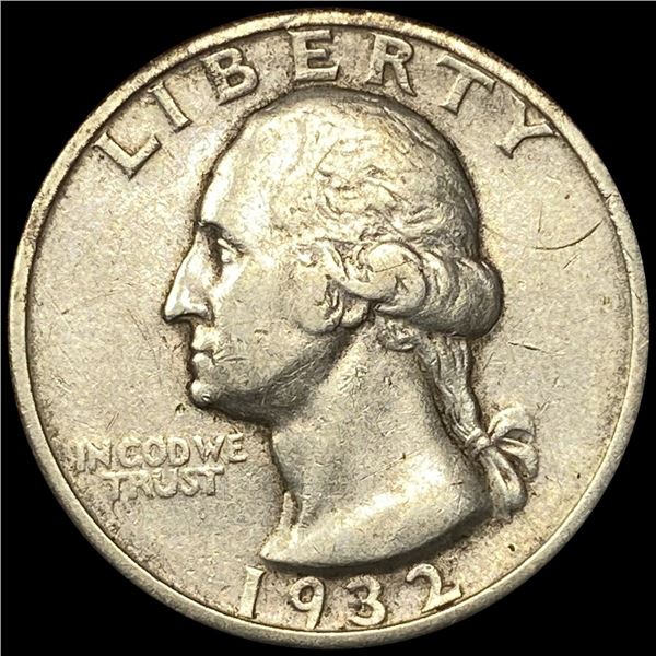 1932-S Washington Silver Quarter NEARLY UNC