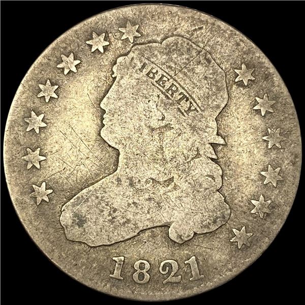 1821 Capped Bust Quarter NICELY CIRCULATED