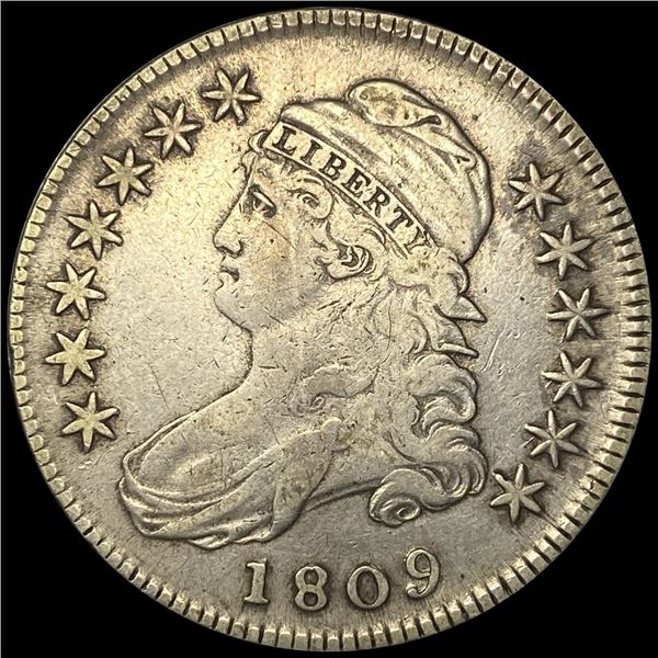 1809 Capped Bust Half Dollar ABOUT UNCIRCULATED