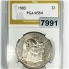 Image 1 : 1900 Lafayette Silver Dollar PGA - MS64