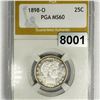 Image 1 : 1898-O Barber Quarter PGA - MS60