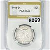 Image 1 : 1916-D Walking Liberty Half Dollar PGA - MS60