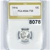 Image 1 : 1916 Mercury Dime PGA - MS66FSB