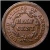 Image 2 : 1853 Braided Hair Half Cent CLOSELY UNCIRCULATED